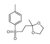 2-methyl-2-[2-(4-methylphenyl)sulfonylethyl]-1,3-dioxolane Structure