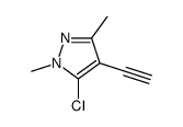 5-chloro-4-ethynyl-1,3-dimethylpyrazole结构式