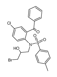 N-(2-Benzoyl-4-chloro-phenyl)-N-(3-bromo-2-hydroxy-propyl)-4-methyl-benzenesulfonamide Structure