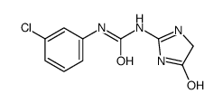 1-(3-chlorophenyl)-3-(5-oxo-1,4-dihydroimidazol-2-yl)urea Structure