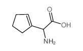 Amino(1-cyclopenten-1-yl)acetic acid Structure