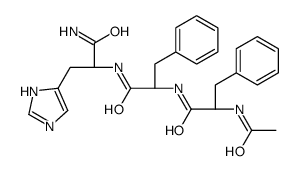 (2S)-2-acetamido-N-[(2S)-1-[[(2S)-1-amino-3-(1H-imidazol-5-yl)-1-oxopropan-2-yl]amino]-1-oxo-3-phenylpropan-2-yl]-3-phenylpropanamide Structure