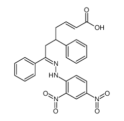 7-[(2,4-dinitrophenyl)hydrazinylidene]-5,7-diphenylhept-2-enoic acid结构式