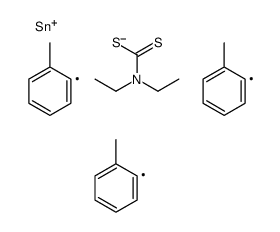 tris(2-methylphenyl)stannyl N,N-diethylcarbamodithioate Structure