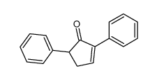 2,5-diphenylcyclopent-2-en-1-one Structure