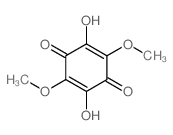 2,5-dihydroxy-3,6-dimethoxy-cyclohexa-2,5-diene-1,4-dione structure