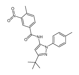 N-(3-tert-butyl-1-p-tolyl-1H-pyrazol-5-yl)-4-methyl-3-nitrobenzamide Structure