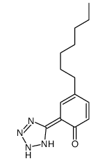 6-(1,2-dihydrotetrazol-5-ylidene)-4-heptylcyclohexa-2,4-dien-1-one Structure