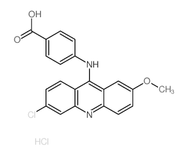 4-[(6-chloro-2-methoxy-acridin-9-yl)amino]benzoic acid结构式
