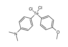 [p-(dimethylamino)phenyl] [p-methoxyphenyl]tellurium dichloride Structure