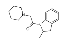 1-(2-methyl-2,3-dihydroindol-1-yl)-2-piperidin-1-ylethanone Structure