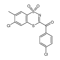 6-chloro-3-(4-chlorobenzoyl)-7-methyl-1,1-dioxo-1,4,2-benzodithiazine Structure