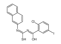 2-chloro-5-iodo-N-(naphthalen-2-ylcarbamothioyl)benzamide结构式