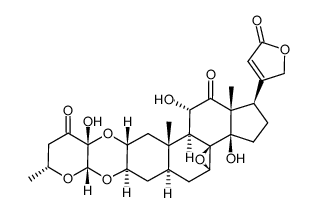 14-Hydroxy-3β,2α-[[(2S,6R)-tetrahydro-3,5-dihydroxy-6-methyl-4-oxo-2H-pyran-2,3-diyl]bis(oxy)]-5α-card-20(22)-enolide structure