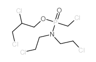 2-chloro-N-(2-chloroethyl)-N-(chloromethyl-(2,3-dichloropropoxy)phosphoryl)ethanamine结构式