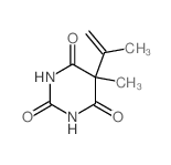 2,4,6 (1H,3H, 5H)-Pyrimidinetrione, 5-methyl-5-(1-methylethenyl)-结构式