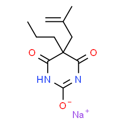 5-(2-Methyl-2-propenyl)-5-propyl-2-sodiooxy-4,6(1H,5H)-pyrimidinedione结构式