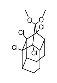 9,10,12,13-Tetrachloro-pentacyclo[6.5.0.04,12.05,10.09,13]tridecan-11-one dimethyl ketal结构式
