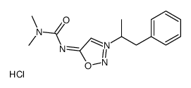 1,1-dimethyl-3-[3-(1-phenylpropan-2-yl)oxadiazol-3-ium-5-yl]urea,chloride Structure