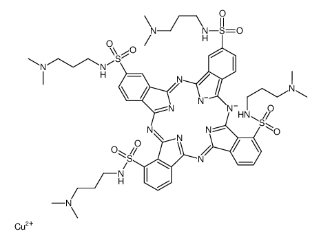 [N,N’,N’’,N’’’-四[3-(二甲氨基)丙基]-29H,31H-酞菁-C,C,C,C-四磺酰胺合铜-N29,N30,N31,N32]络合物结构式