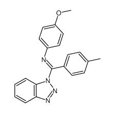 N-[(benzotriazol-1-yl)(4-methylphenyl)methylidene]-4-methoxyaniline Structure