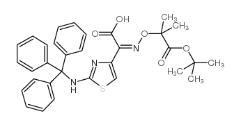 (Z)-2-(2-Tritylaminothiazol-4-yl)-2-(2-tert-butoxycarbonylprop-2-oxyimino)acetic acid picture
