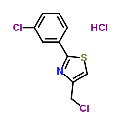 4-氯甲基-2-(3-氯苯基)噻唑盐酸盐结构式