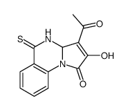 3-Acetyl-3a,4-dihydro-2-hydroxy-5-thiocarbonylpyrrolo[1,2-a]quinazoline-1-one结构式