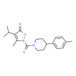 Piperidine,1-[[3-methyl-4-(1-methylethyl)-5-oxo-2(5H)-isoxazolyl]carbonyl]-4-(4-methylphenyl)- (9CI)结构式