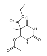 ethyl 6-acetoxy-5-fluoro-1,2,3,4,5,6-hexahydro-2,4-dioxopyrimidine-5-carboxylate结构式