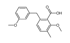 2-methoxy-6-(3-methoxybenzyl)-3-methylbenzoic acid Structure