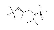 (4S)-2,2-dimethyl-4-[[(1-methylethyl)(methylsulfonyl)amino]methyl]-1,3-dioxolane结构式