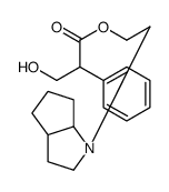2-(3,3a,4,5,6,6a-hexahydro-2H-cyclopenta[b]pyrrol-1-yl)ethyl 3-hydroxy-2-phenylpropanoate结构式