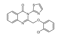 2-[(2-chlorophenoxy)methyl]-3-(1,3-thiazol-2-yl)quinazolin-4-one Structure