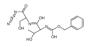 benzyl N-[(2S,3R)-1-[[(2S)-1-azido-3-hydroxy-1-oxopropan-2-yl]amino]-3-hydroxy-1-oxobutan-2-yl]carbamate结构式