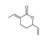 3-eth-(E)-ylidene-6-vinyl-tetrahydro-pyran-2-one结构式