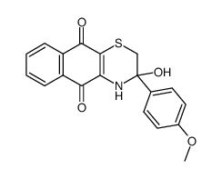 3-hydroxy-3-(4-methoxyphenyl)-3,4-dihydro-2H-naphtho[2,3-b][1,4]thiazine-5,10-dione Structure