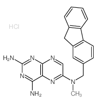 N6-(9H-fluoren-2-ylmethyl)-N6-methyl-pteridine-2,4,6-triamine结构式