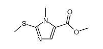 methyl 1-methyl-2-(methylsulphanyl)-1H-imidazole-5-carbpxylate结构式