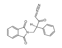(+)-1-diazo-3-phenyl-4-phthalimidobutan-2-one Structure