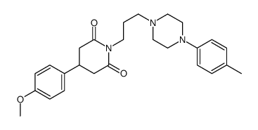 4-(4-methoxyphenyl)-1-[3-[4-(4-methylphenyl)piperazin-1-yl]propyl]piperidine-2,6-dione结构式
