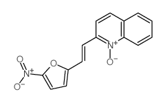 2-(2-(5-Nitro-2-furyl)vinyl)quinoline N-oxide structure