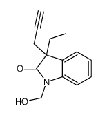 2H-Indol-2-one,3-ethyl-1,3-dihydro-1-(hydroxymethyl)-3-(2-propynyl)-(9CI) picture
