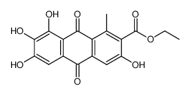 ethyl 3,6,7,8-tetrahydroxy-1-methyl-9,10-dioxo-9,10-dihydroanthracene-2-carboxylate结构式