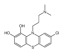 8-chloro-10-[3-(dimethylamino)propyl]phenothiazine-1,2-diol结构式