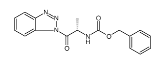 Carbamic acid, N-[(1S)-2-(1H-benzotriazol-1-yl)-1-methyl-2-oxoethyl]-, phenylmethyl ester结构式