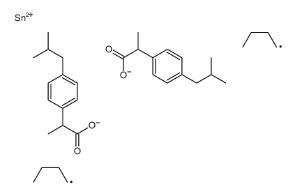[dibutyl-[2-[4-(2-methylpropyl)phenyl]propanoyloxy]stannyl] 2-[4-(2-methylpropyl)phenyl]propanoate结构式