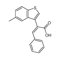 2-(5-methylbenzothiophen-3-yl)-3-phenylpropenoic acid结构式