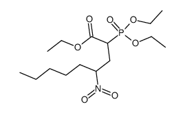 ethyl 2-diethoxyphosphoryl-4-nitrononanoate结构式