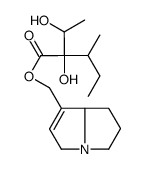 2-Hydroxy-2-(1-hydroxyethyl)-3-methylpentanoic acid [[5,6,7,7a-tetrahydro-3H-pyrrolizin]-1-ylmethyl] ester结构式